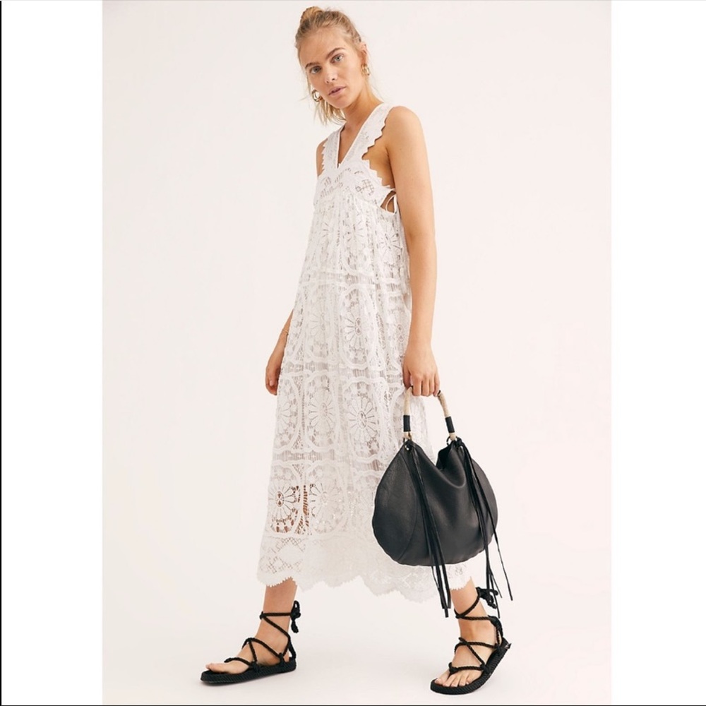 NWT Free People x Place Nationale white lace maxi - Picture 2 of 7